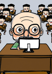 teacher with students